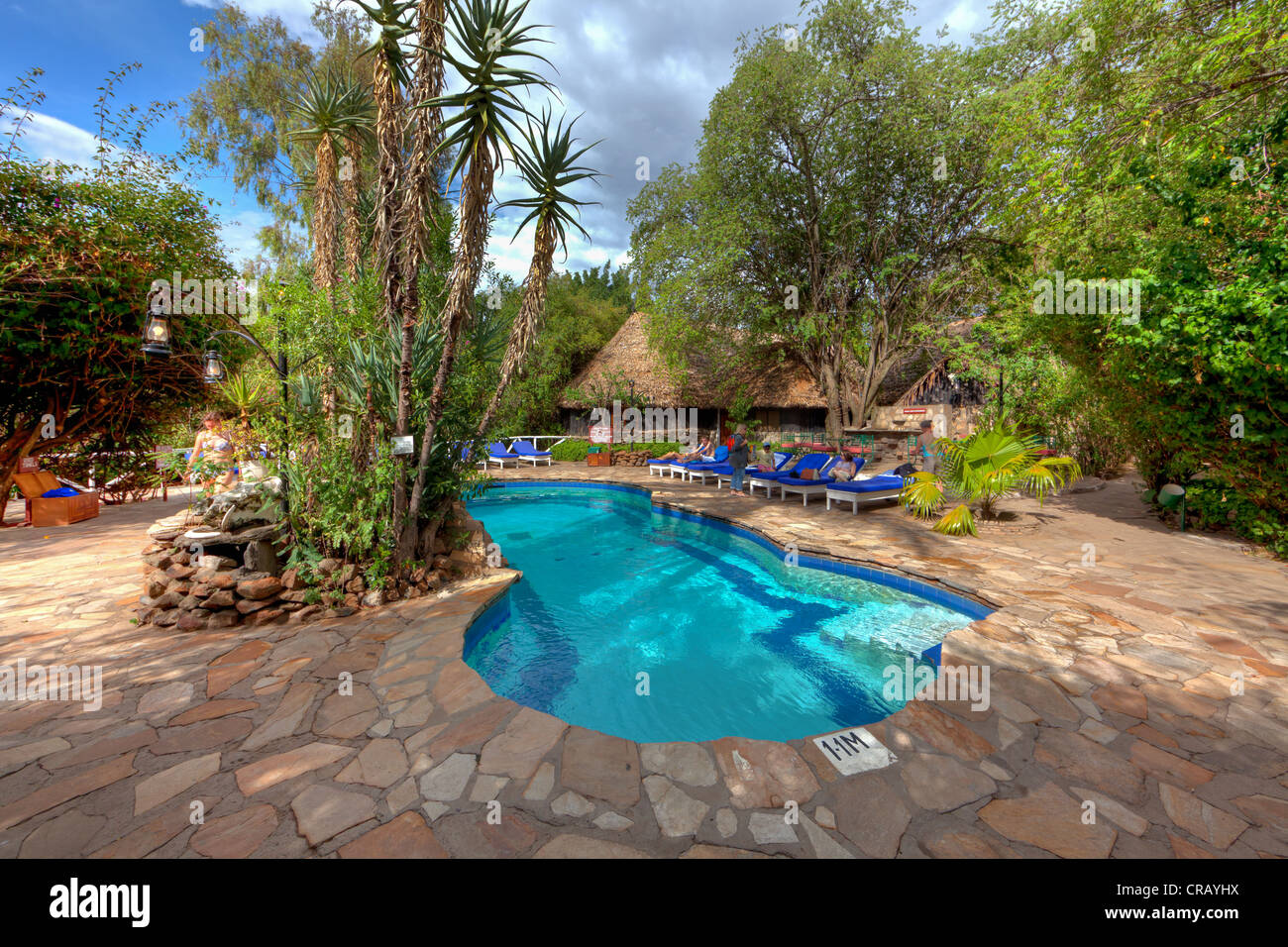 Pool at safari camp, lodge, Mara Fig Tree Camp, Masai Mara National