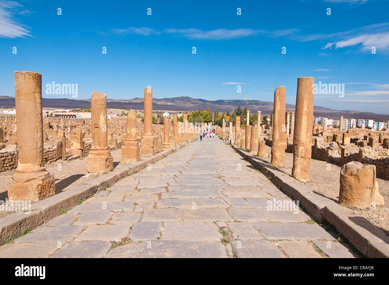 Roman ruins of Timgad, UNESCO World Heritage Site, Algeria, Africa