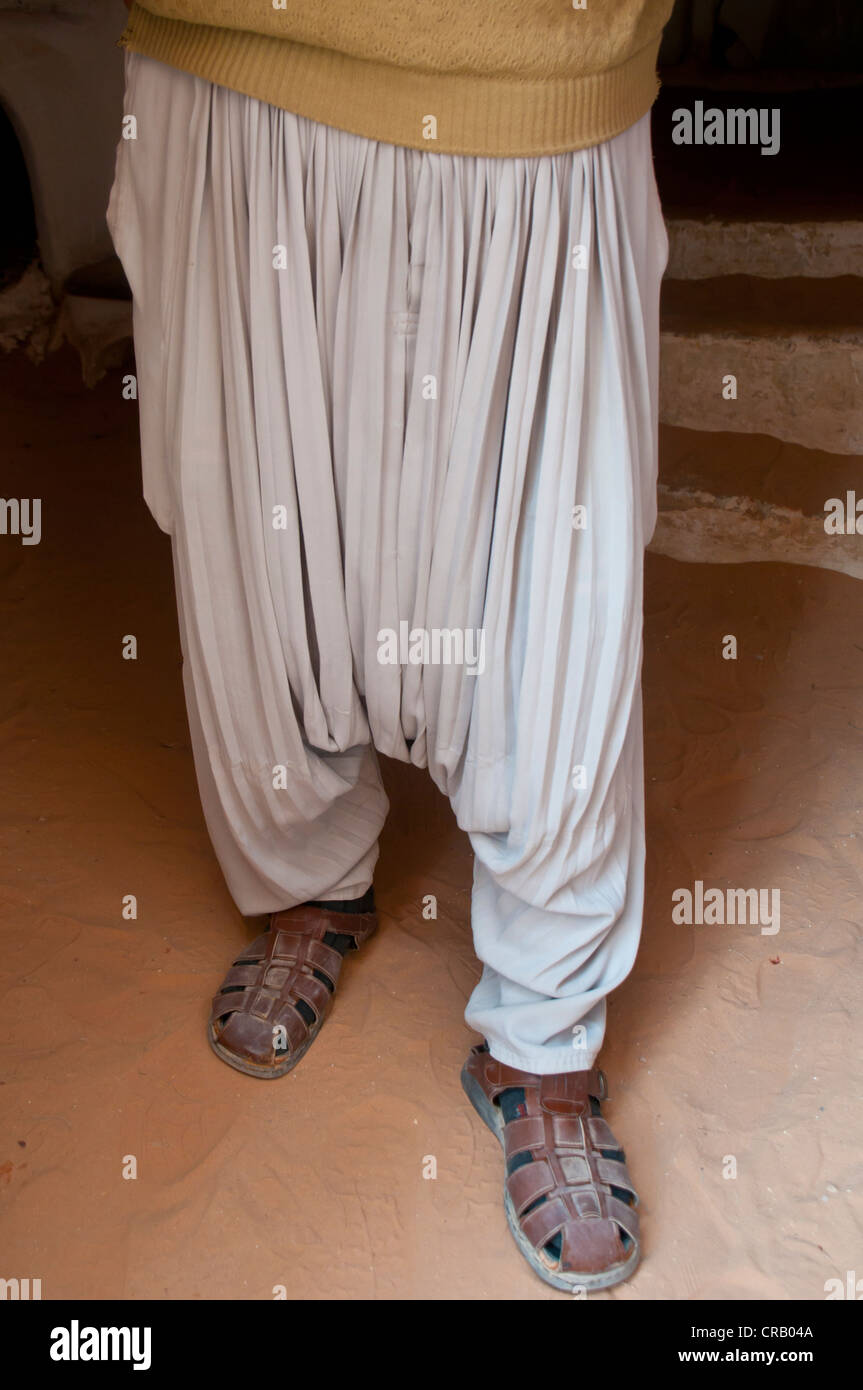 Traditional trousers of the Ibadis in the village of El Atteuf in the UNESCO World Heritage Site of M'zab, Algeria, Africa Stock Photo