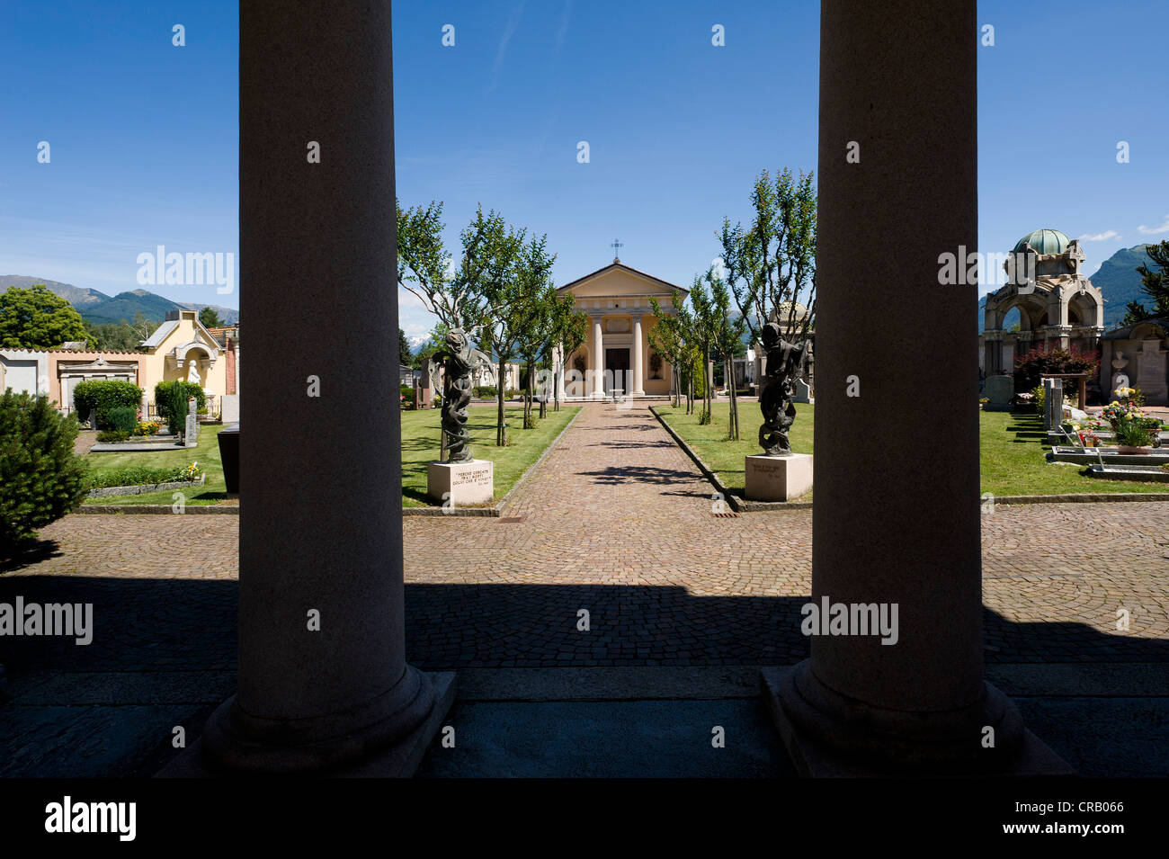 Cemetery, where Hermann Hesse, a Swiss poet and novelist, was buried, Montagnola, Ticino, Switzerland, Europe Stock Photo