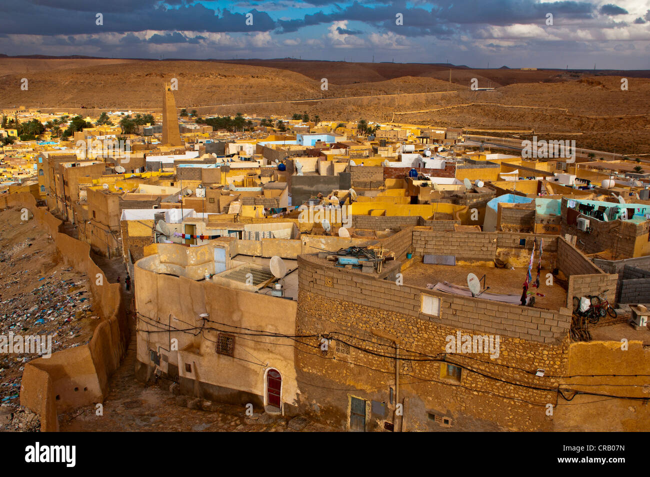 View on the small village of Beni Isguen in the Unesco World Heritage Site M'zab, Algeria, Africa Stock Photo