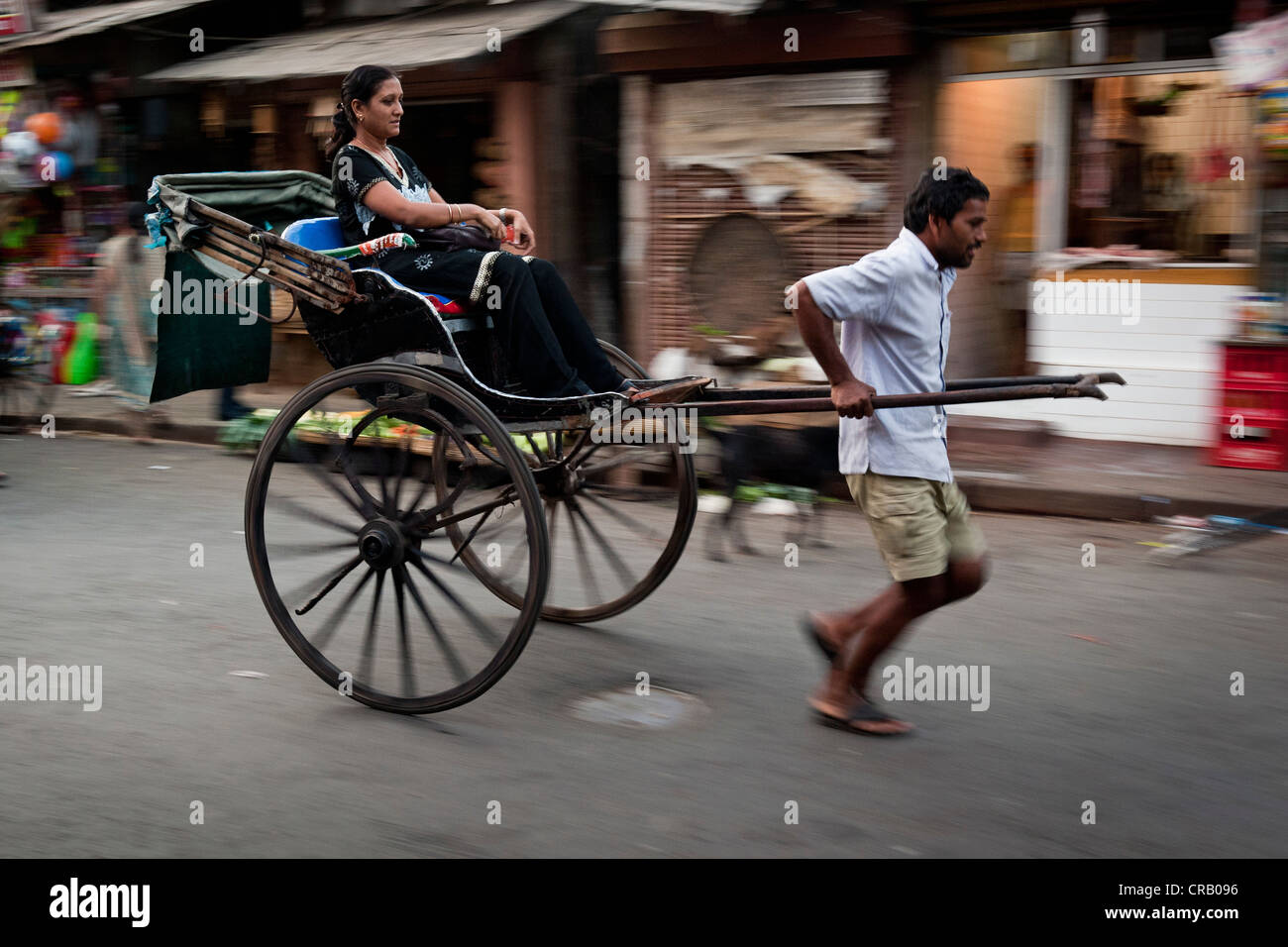 Rickshaw, Calcutta, Kolkata, West Bengal, India, Asia Stock Photo
