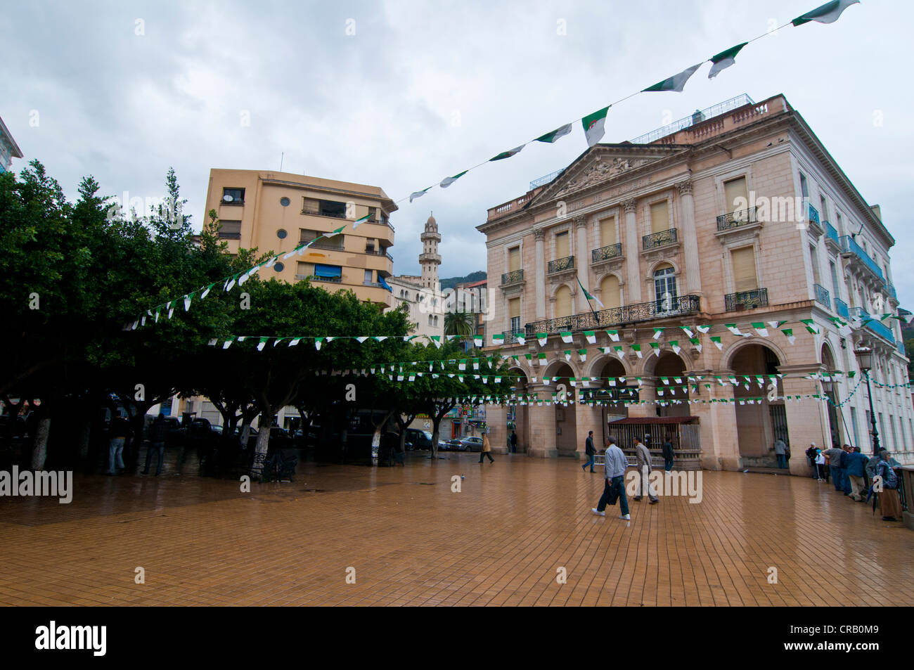 French colonial architecture in Bejaia, Kabylie, Algeria, Africa Stock Photo