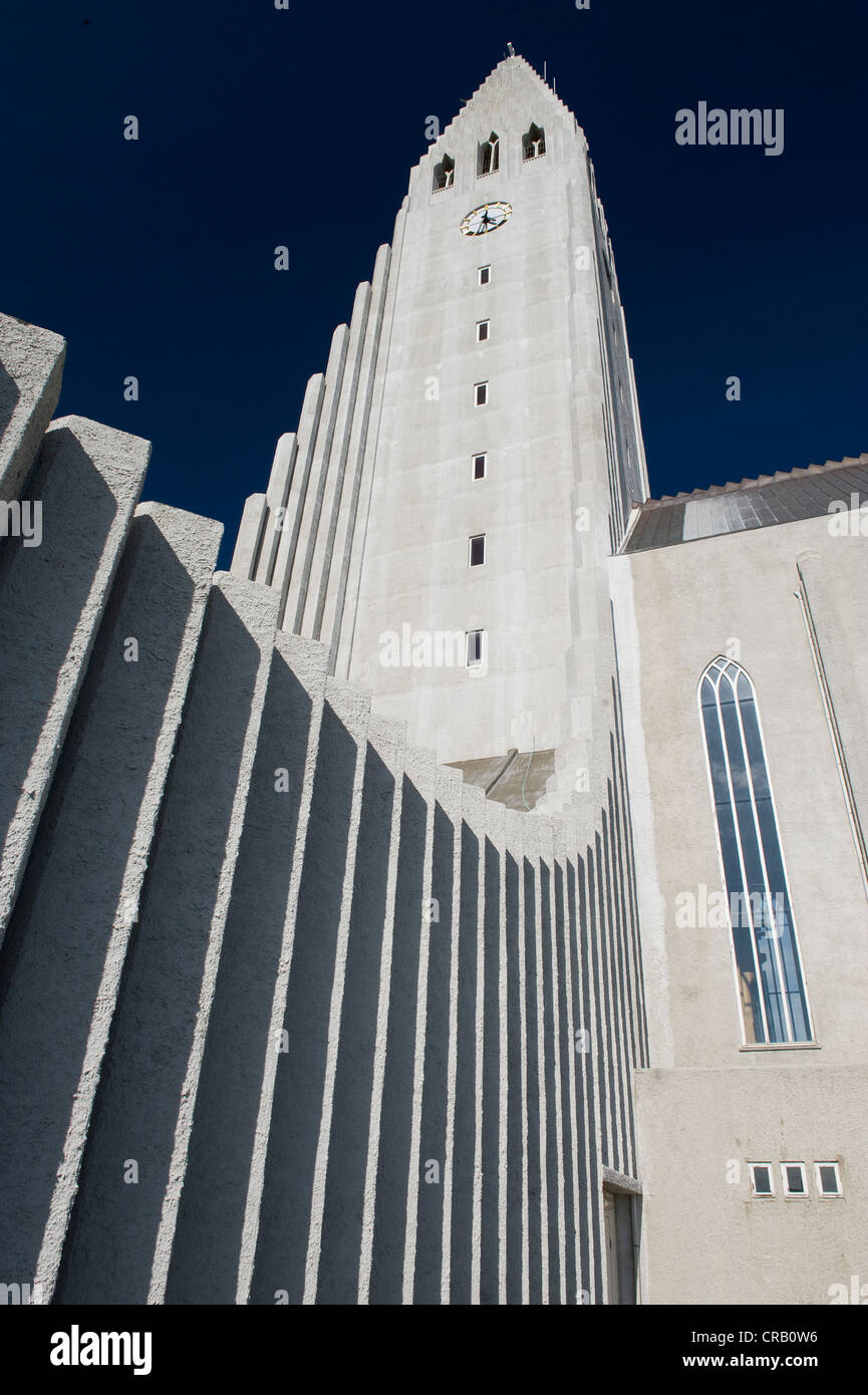 Hallgrimskirkja Church, landmark of Reykjavík, Iceland, Europe Stock Photo
