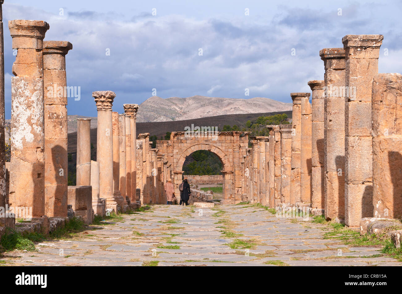 The Roman ruins of Djemila, Unesco World Heritage Site, Kabylie, Algeria, Africa Stock Photo