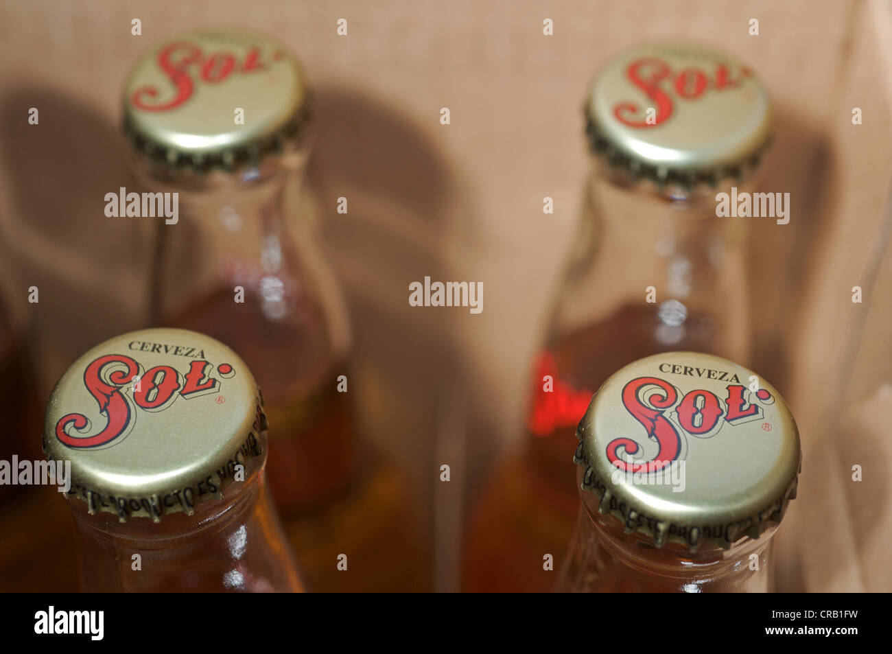Bottles of Sol beer Stock Photo Alamy
