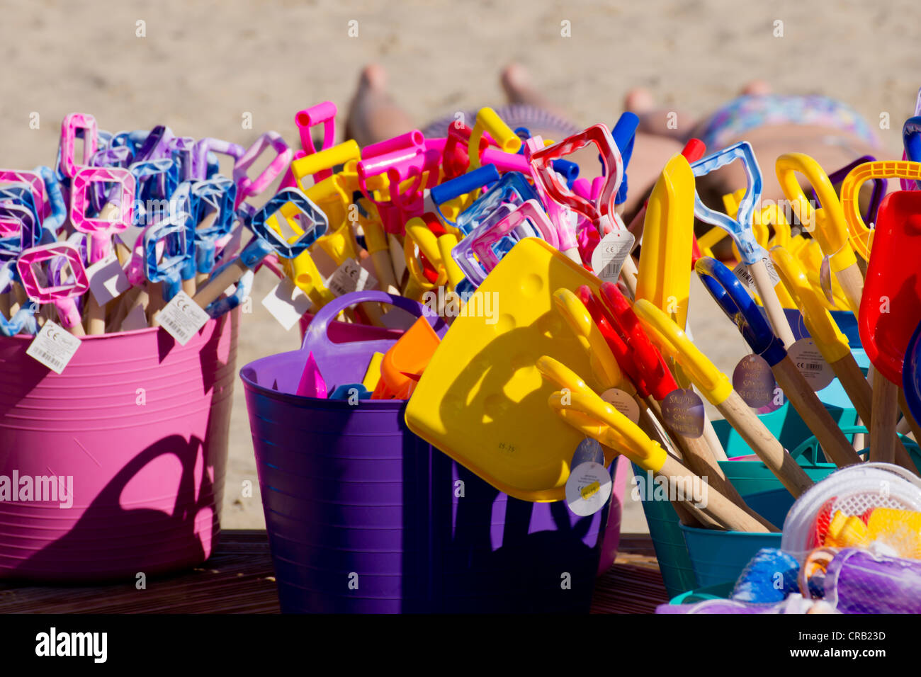 UK, England, Dorset, Weymouth beach buckets and spades Stock Photo Alamy