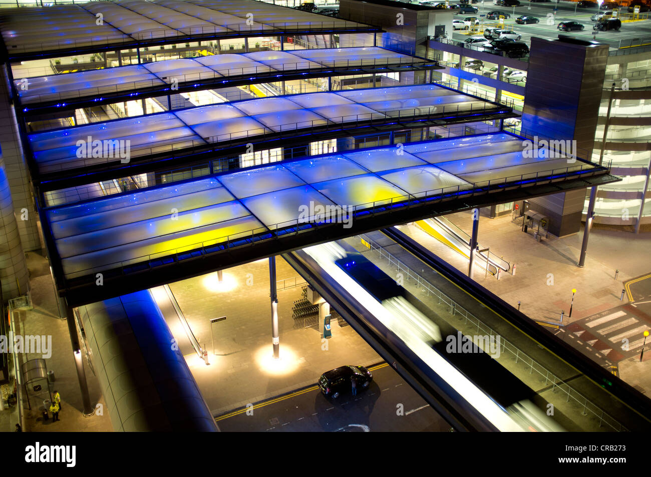 Gatwick airport, North terminal at night Stock Photo