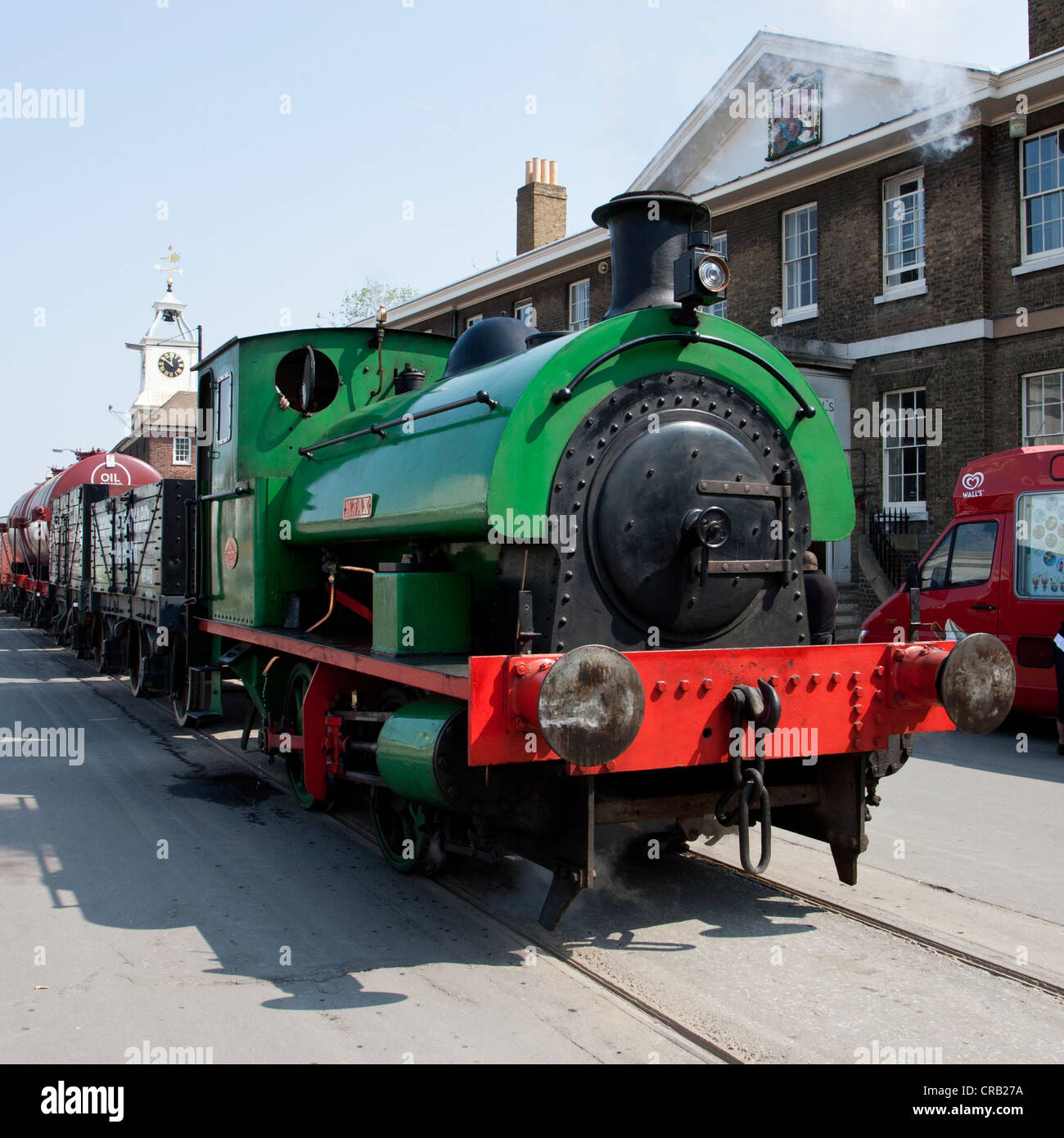 Steam engine AJAX at Chatham Dockyard.  Steam Rally Weekend. Chatham Kent England UK Stock Photo