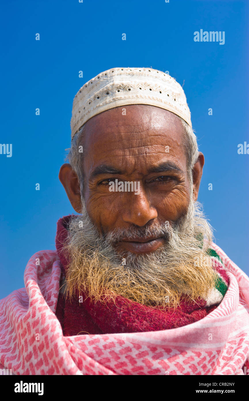 Portrait of an old man, Bangladesh, Asia Stock Photo