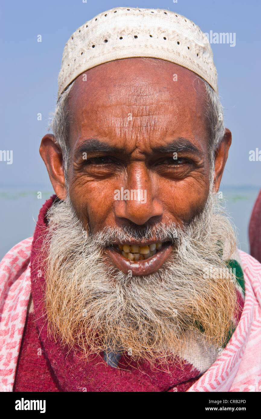 Portrait of an old man, Bangladesh, Asia Stock Photo