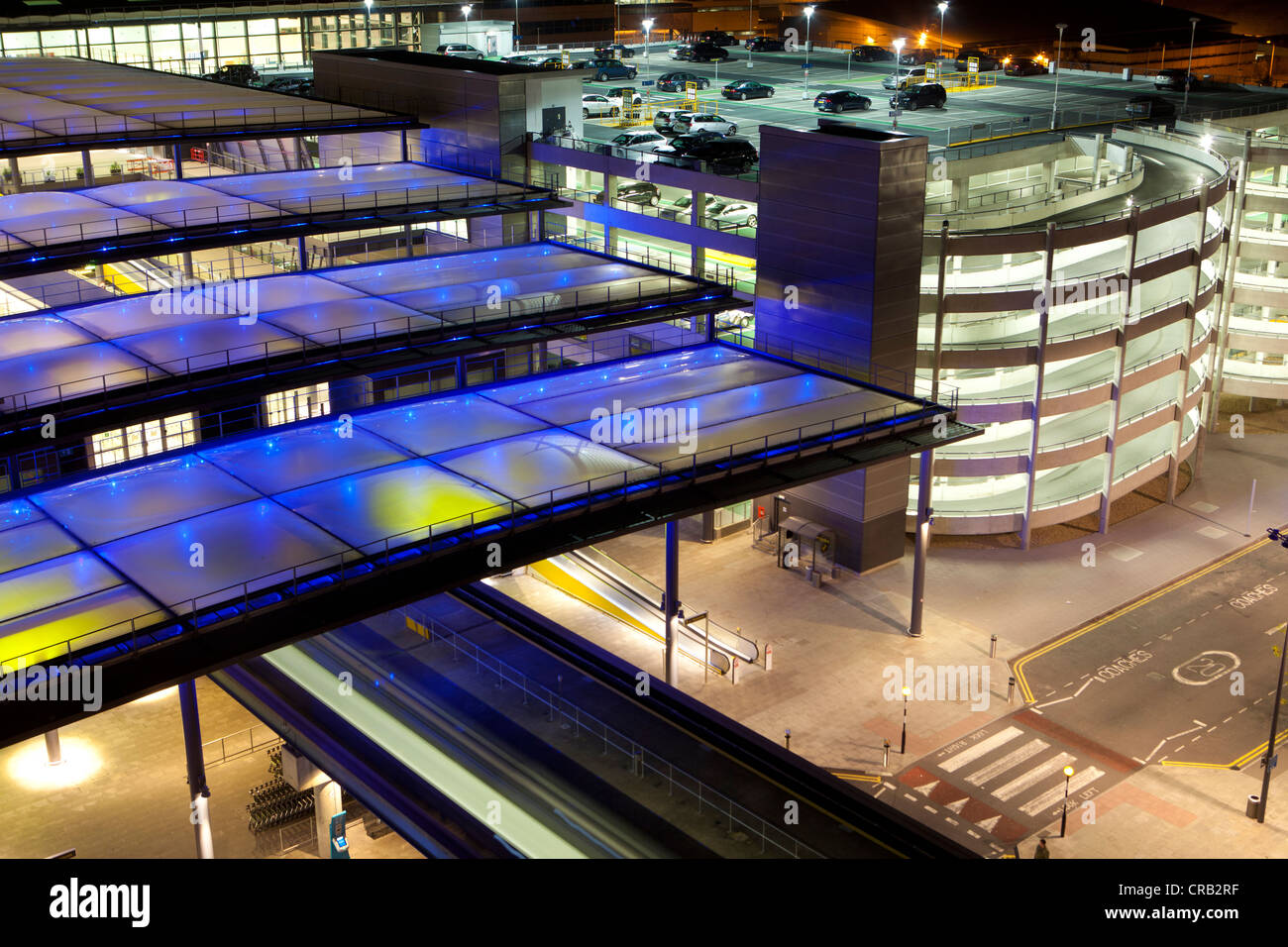 Gatwick airport, North terminal at night Stock Photo Alamy