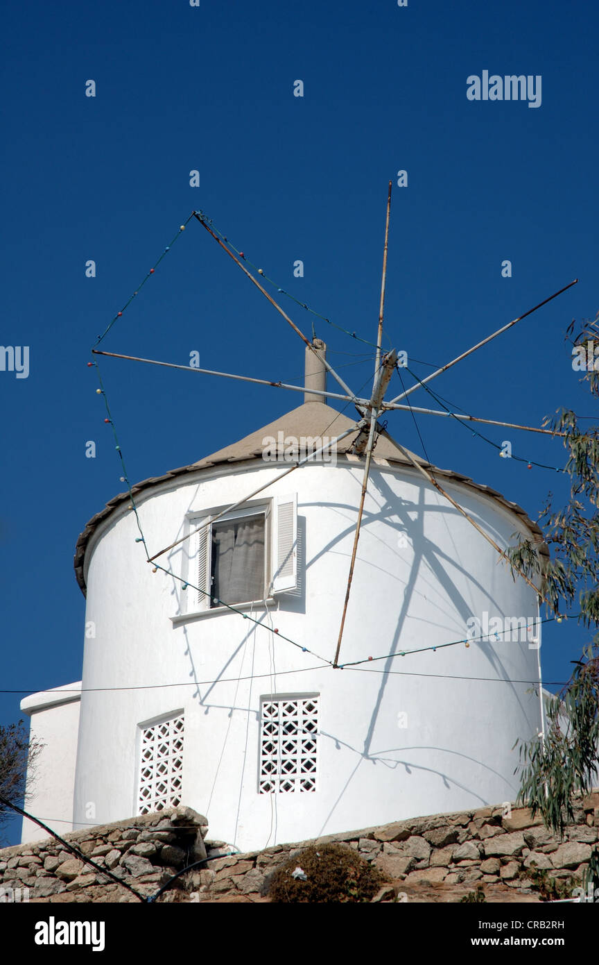 Windmill, Mykonos, Greece Stock Photo