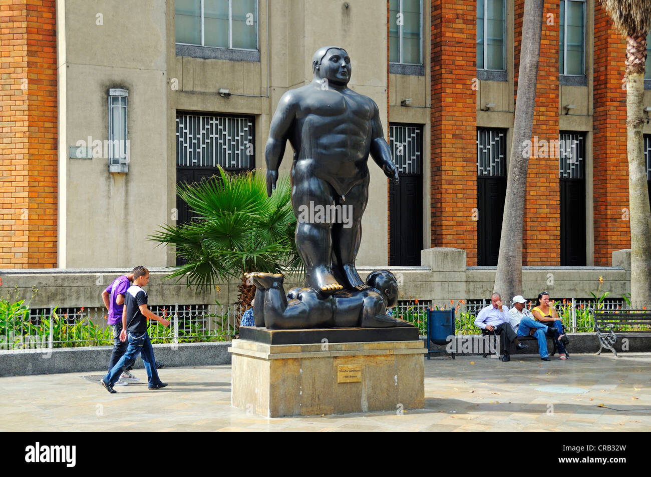 Sculpture by the artist and sculptor Fernando Botero in Plaza Botero, Medellin, Colombia, South America, Latin America, America Stock Photo