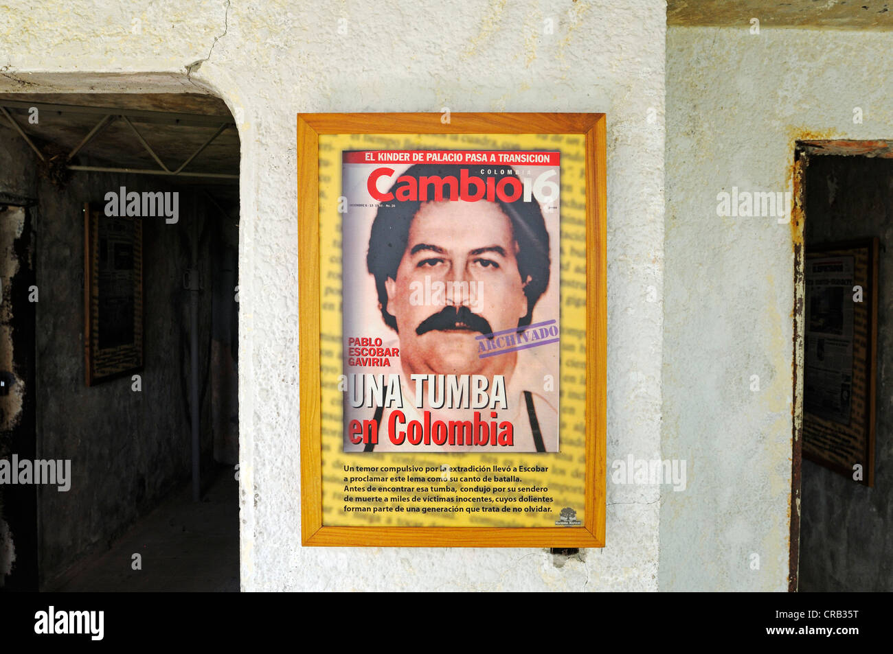 Museum and memorial at the Hacienda Napoles, former estate of drug baron Pablo Escobar, head of the Medellin Cartel Stock Photo