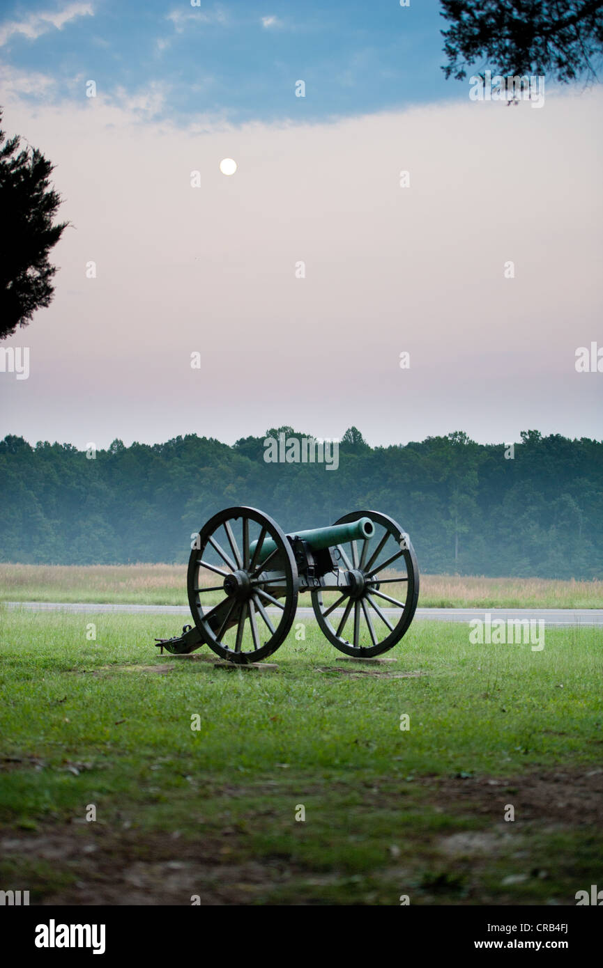 Civil War cannon situated in the wilderness Stock Photo