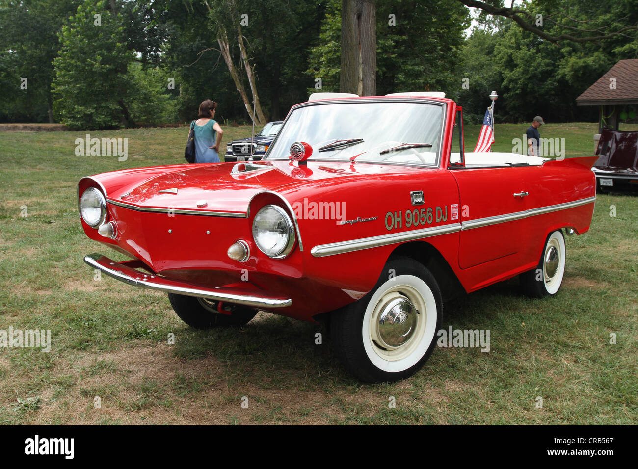 Auto- 1967 Amphicar. Red amphibious car that is also a boat. W1001B OH9056DJ Stock Photo