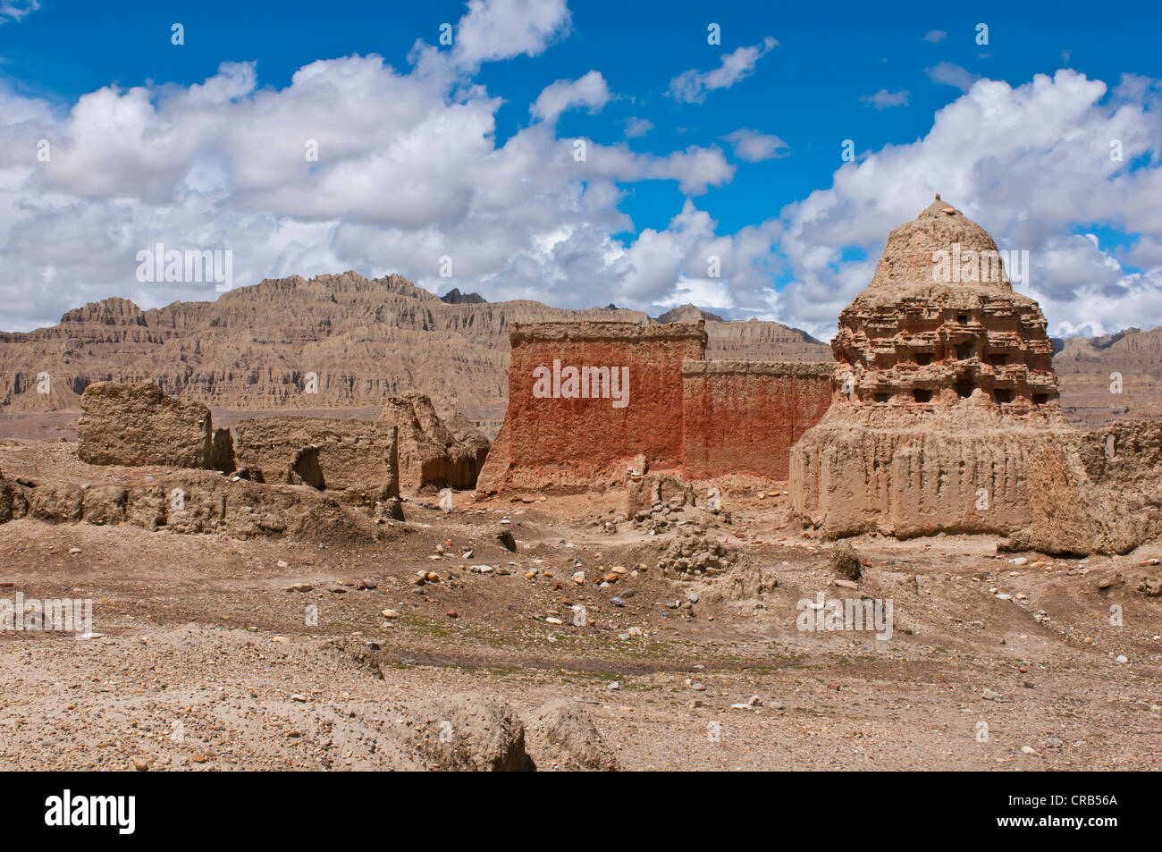 Large Stupa, Kingdom of Guge, Western Tibet, Tibet, Asia Stock Photo