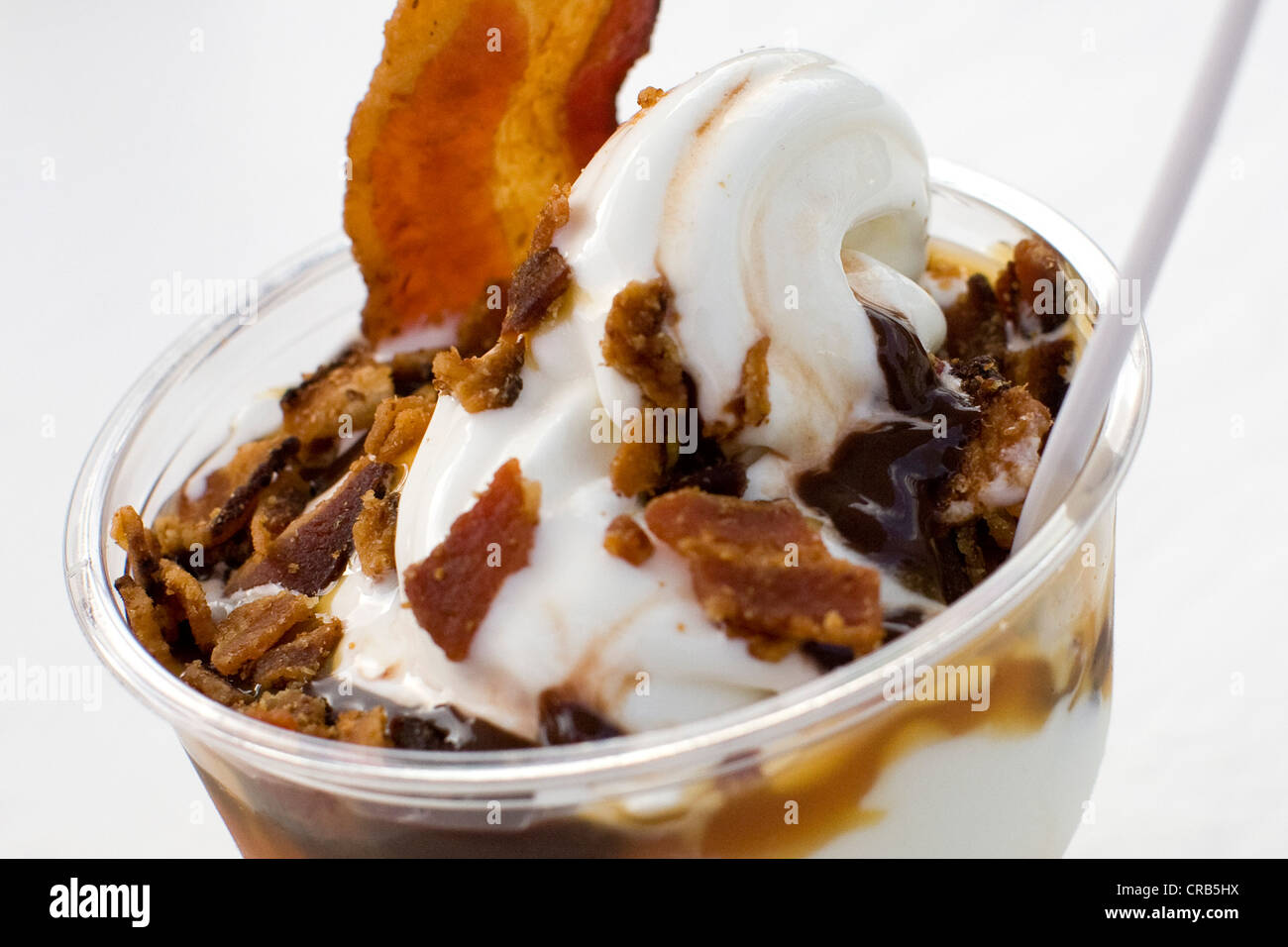 A Burger King bacon ice cream sundae.  Stock Photo