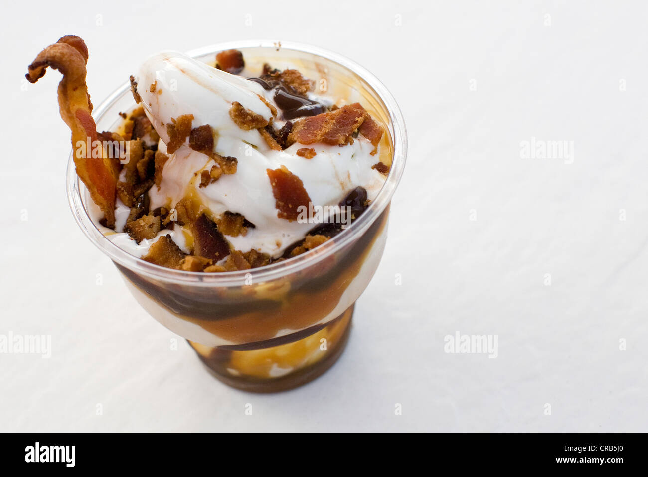 A Burger King bacon ice cream sundae.  Stock Photo