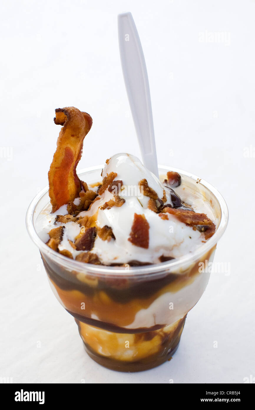 A Burger King bacon ice cream sundae.  Stock Photo