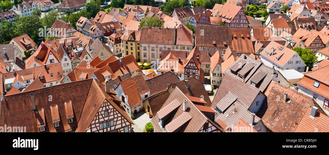 Franconian half-timbered buildings, historic town centre of Bad Wimpfen, Neckartal, Baden-Wuerttemberg, PublicGround Stock Photo