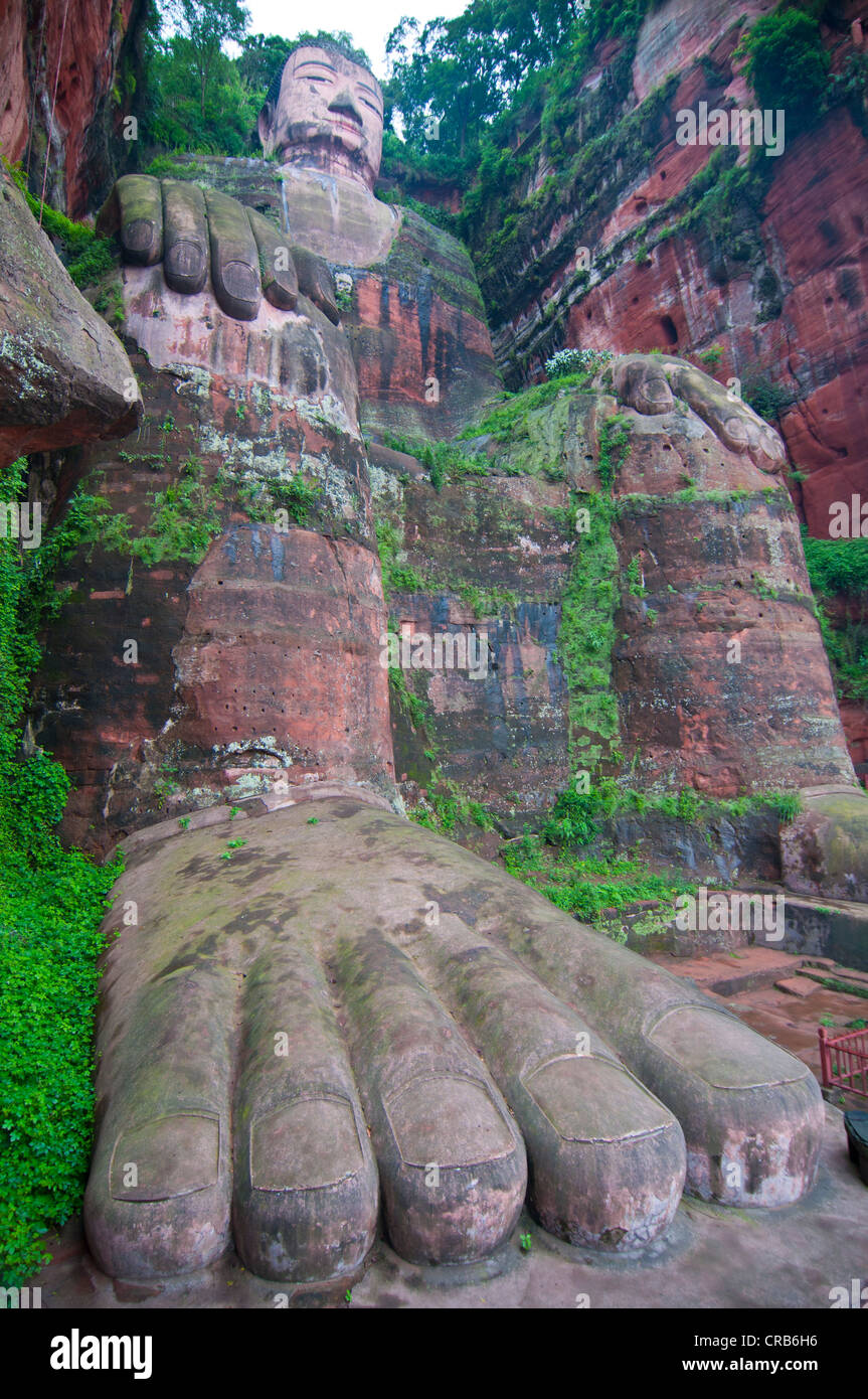 Largest Buddha in the world, Leshan, Sichuan, China, Asia Stock Photo