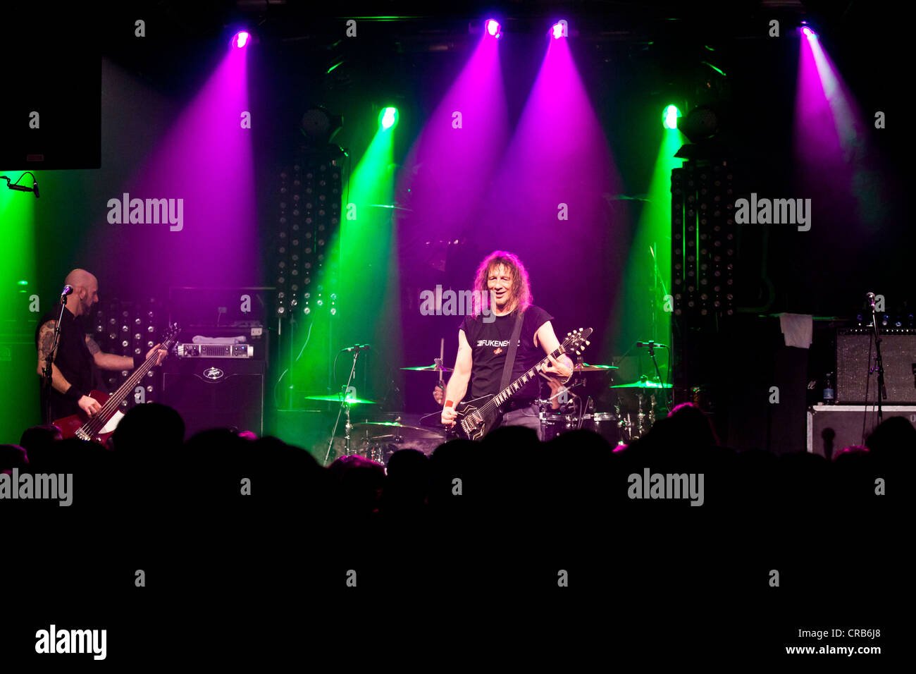 The Canadian heavy metal band Anvil playing live at the Schueuer in Lucerne, Switzerland, Europe Stock Photo