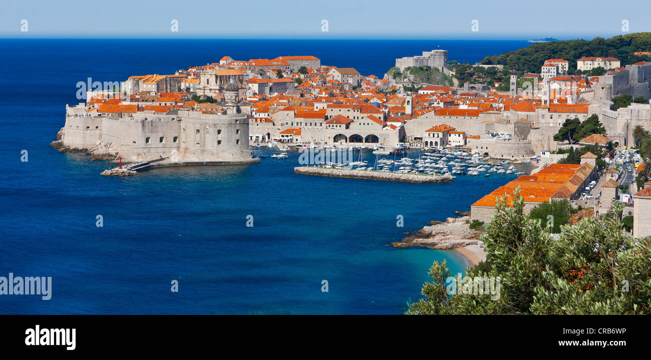 Old town of Dubrovnik, UNESCO World Heritage Site, central Dalmatia, Dalmatia, Adriatic coast, Croatia, Europe, PublicGround Stock Photo