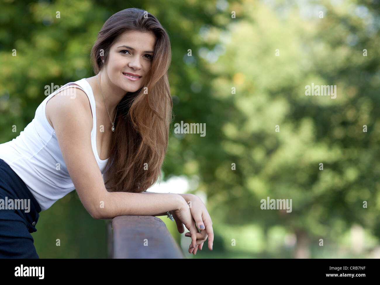 Attractive woman long hair hi-res stock photography and images - Alamy