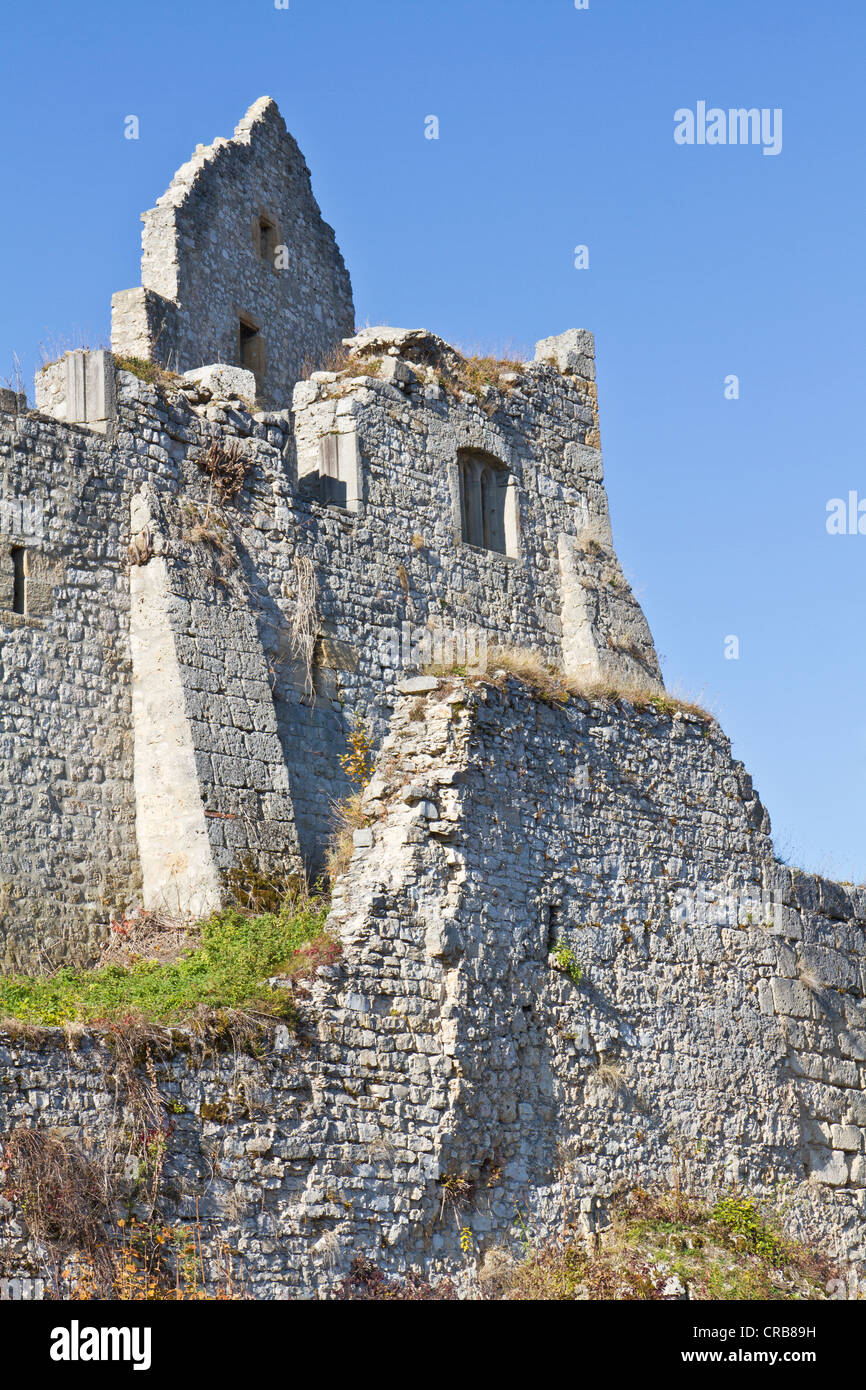 Burg Hohenurach castle ruins, Bad Urach, Swabian Alb, Reutlingen ...