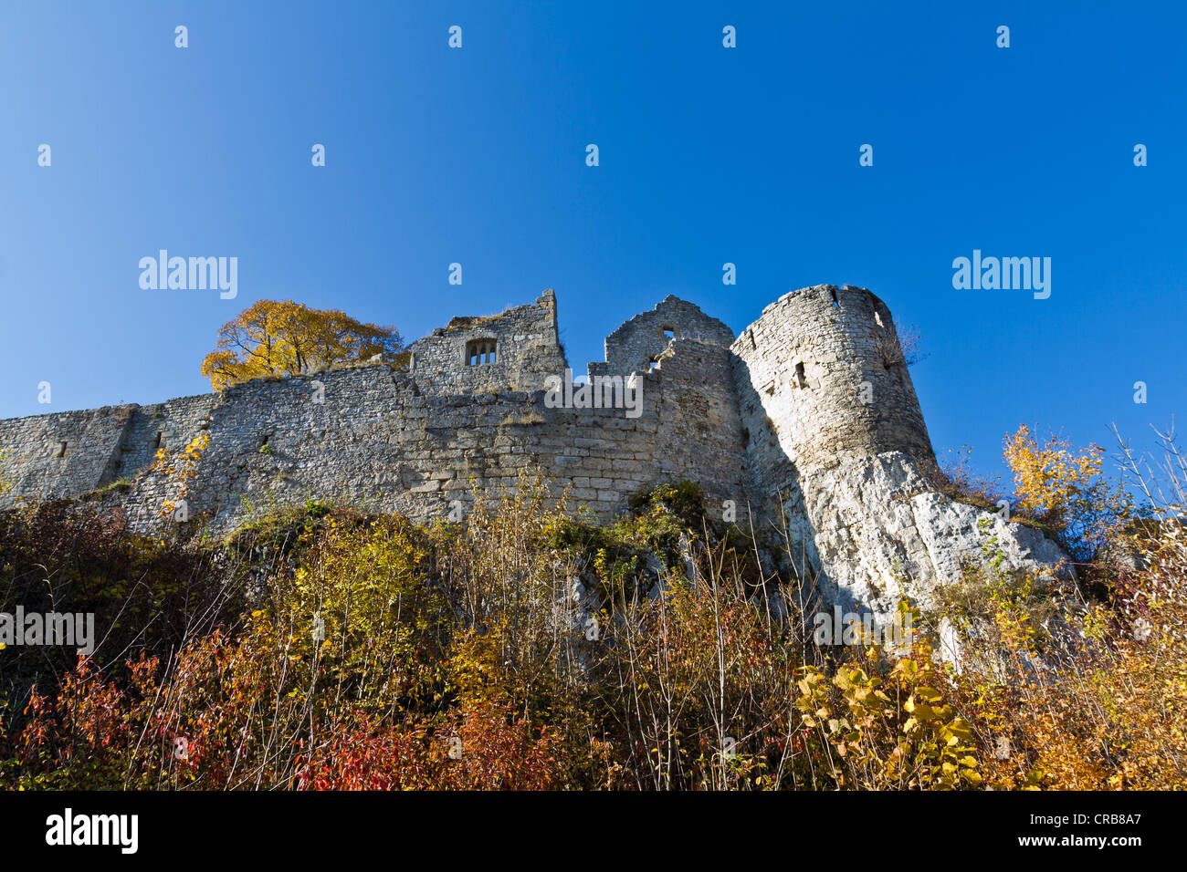 Burg Hohenurach castle ruins, Bad Urach, Swabian Alb, Reutlingen ...