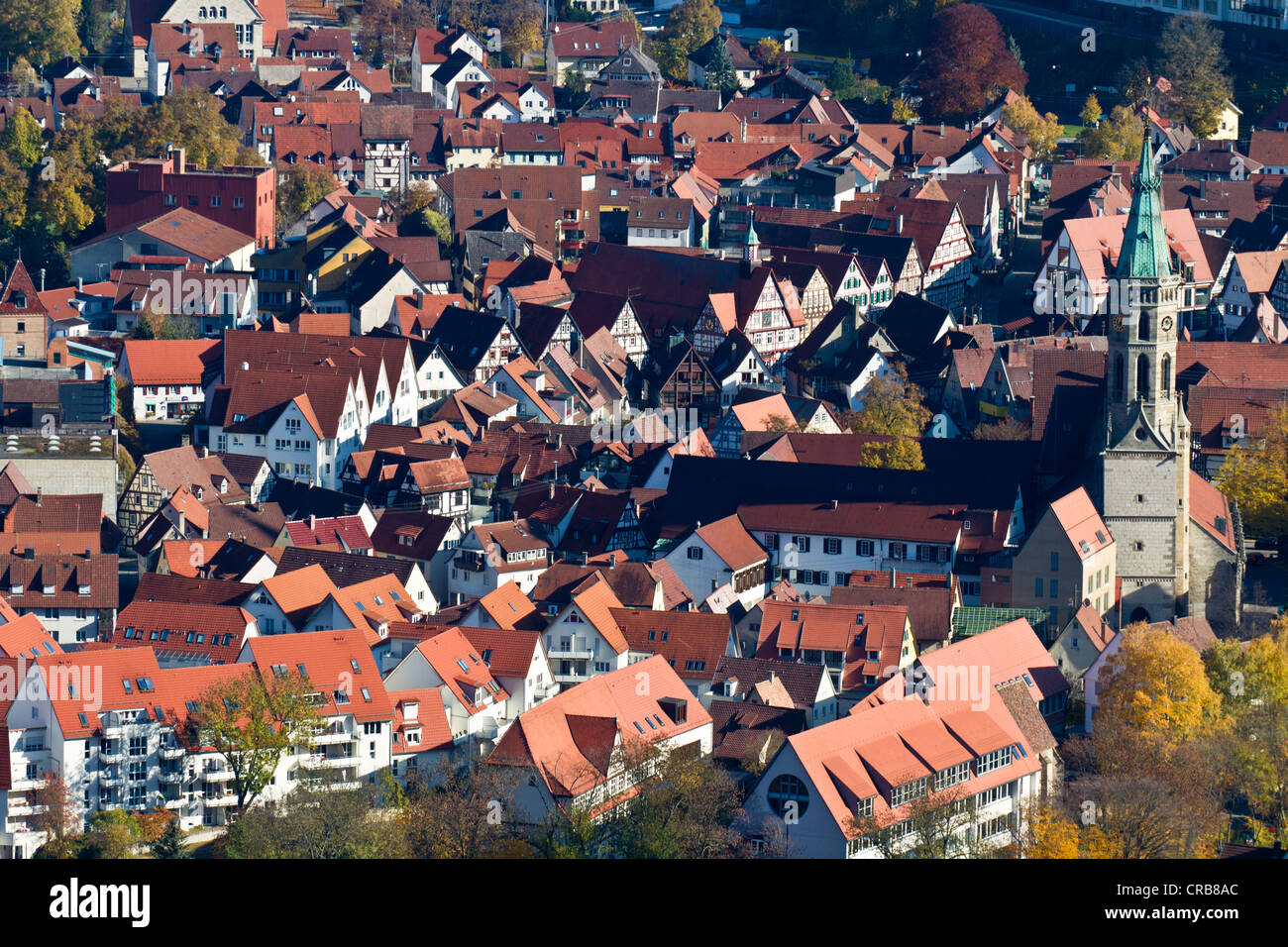 Town centre of Bad Urach, Swabian Alb, Reutlingen district, Baden-Wuerttemberg, Germany, Europe Stock Photo