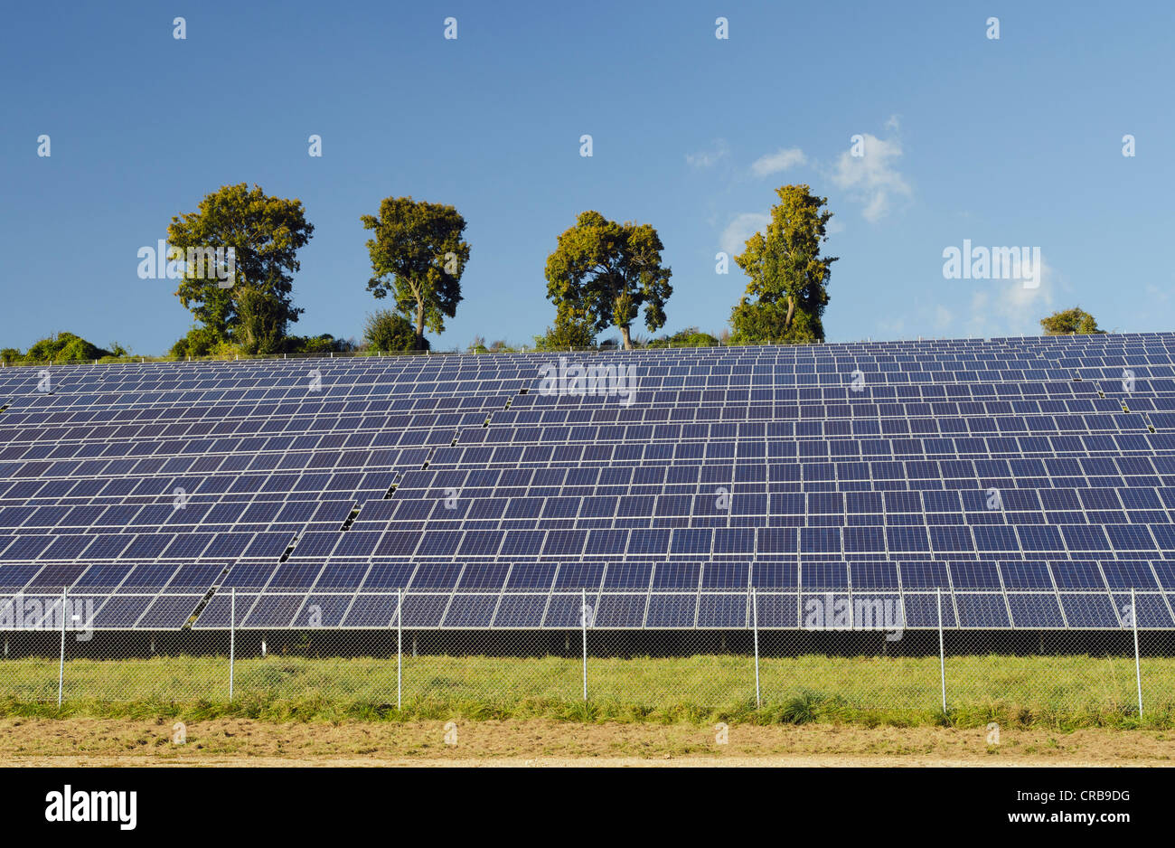 Solar farm near Landshut, photovoltaics, Bavaria, Germany, Europe Stock Photo