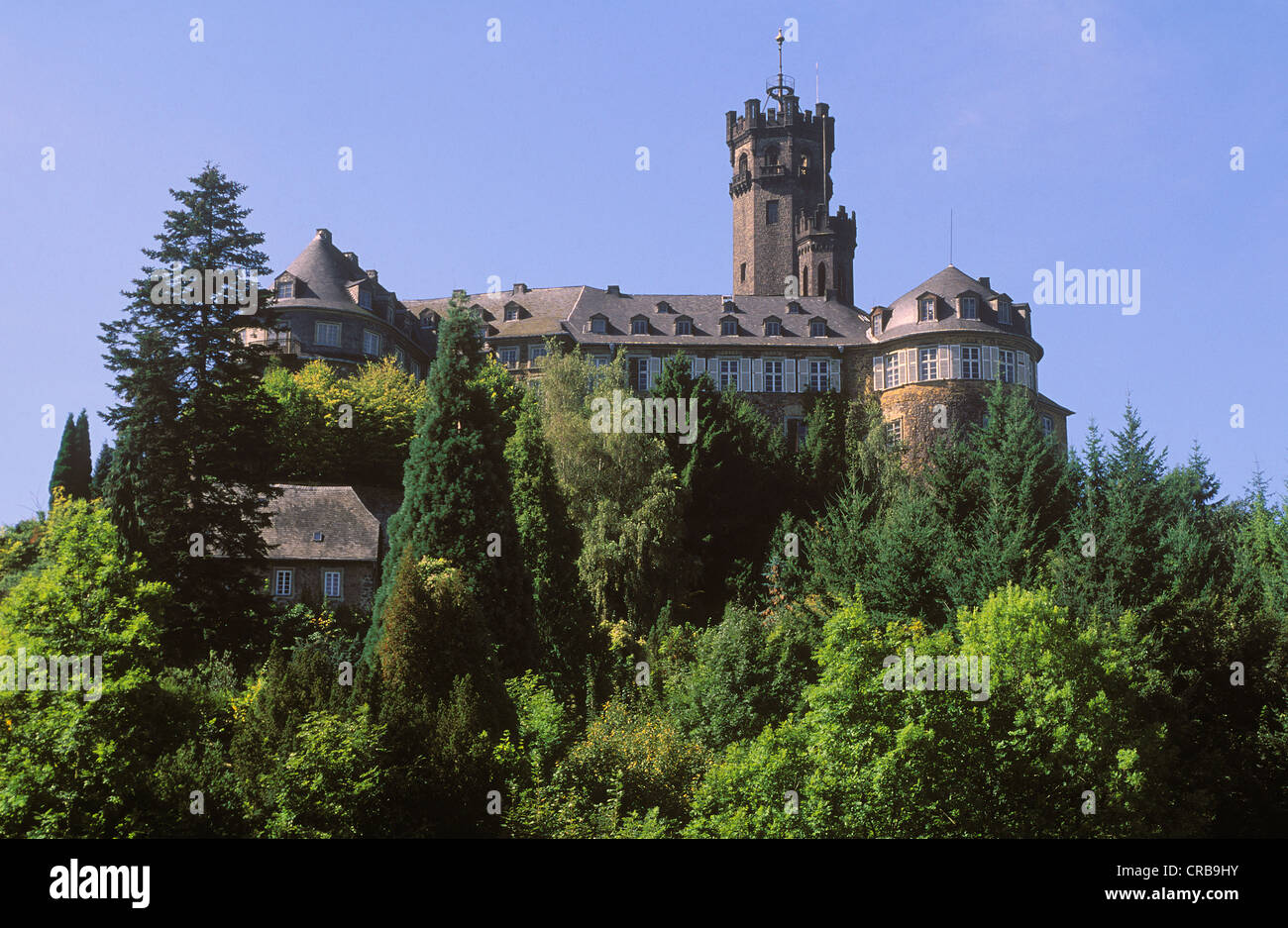 Schloss Schaumburg Castle, Diez, Westerwald district, Rhineland-Palatinate, Germany, Europe Stock Photo