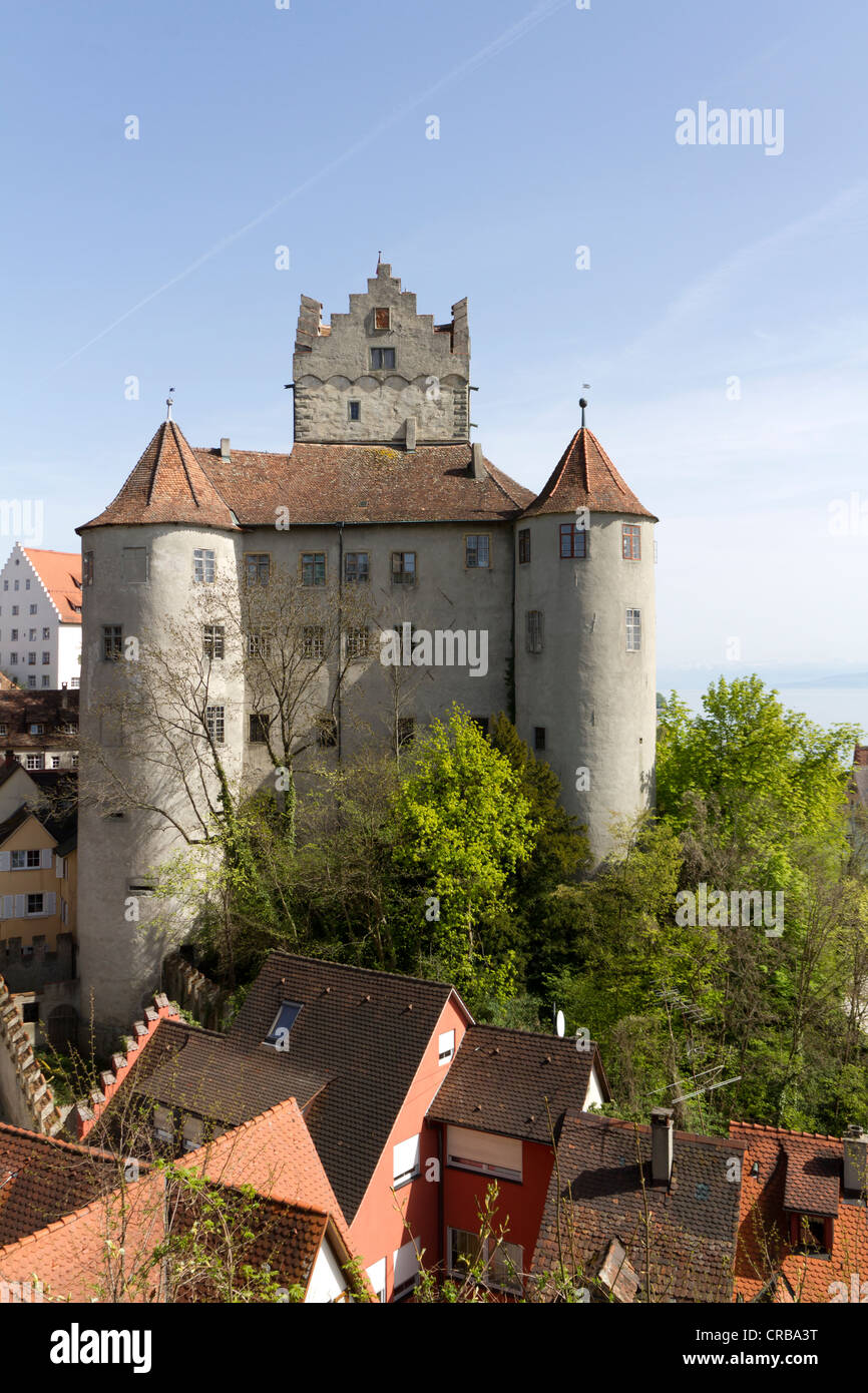 Burg Meersburg or Alte Burg castle, Lake Constance, Landkreis Konstanz county, Baden-Wuerttemberg, Germany, Europe Stock Photo