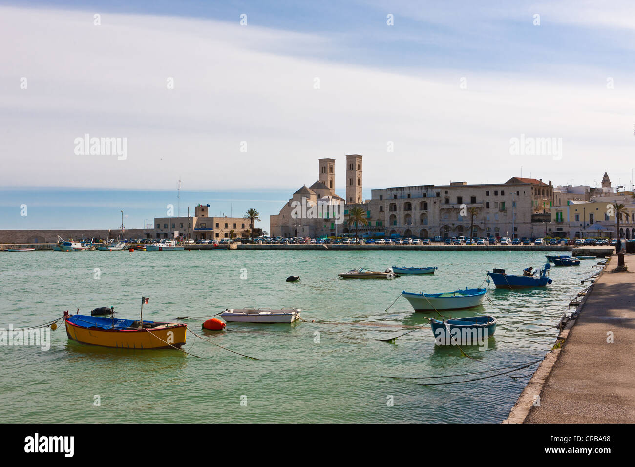 Boats in the port of Molfetta, Apulia, Puglia, Southern Italy, Italy, Europe Stock Photo