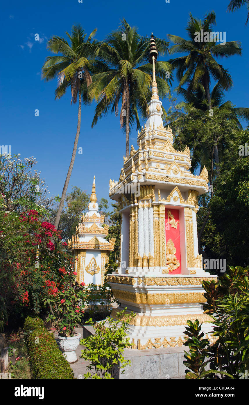 Temple, stupa, Wat Sisaket, Vientiane, Laos, Indochina, Asia Stock Photo