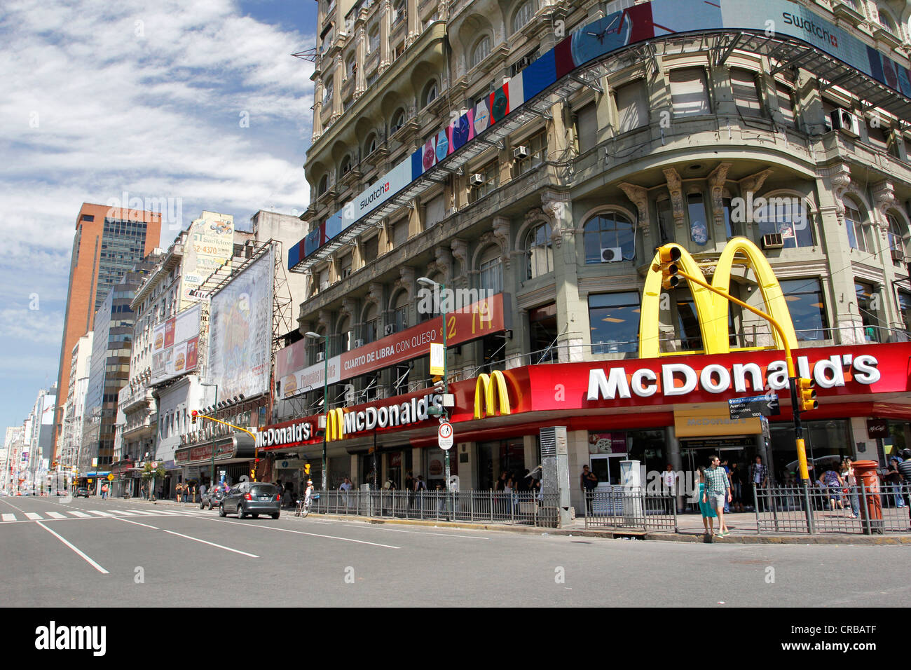 McDonald, Carlos Pellegrini and Avenida 9 de Julio, Buenos Aires, Argentina, South America Stock Photo