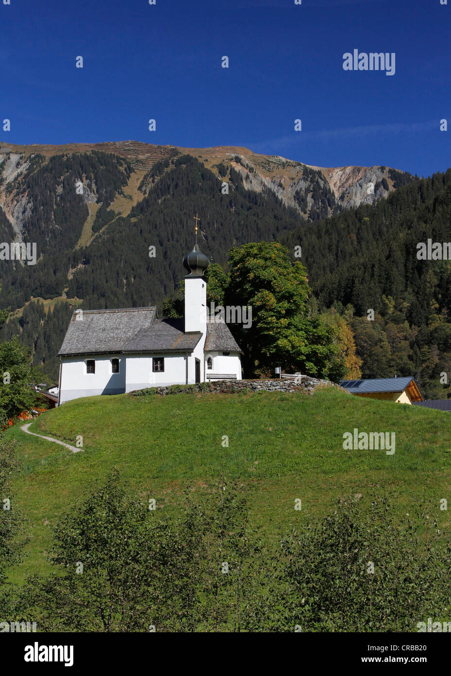 Maria Schnee Chapel, Gaschurn, Montafon valley, Vorarlberg, Austria, Europe Stock Photo