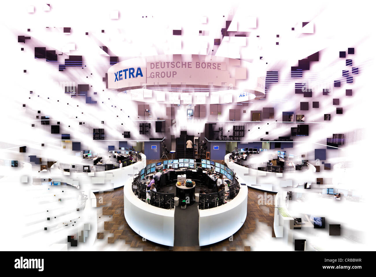 Exploding Stock Exchange, symbolic image for the Stock Market Crash ...