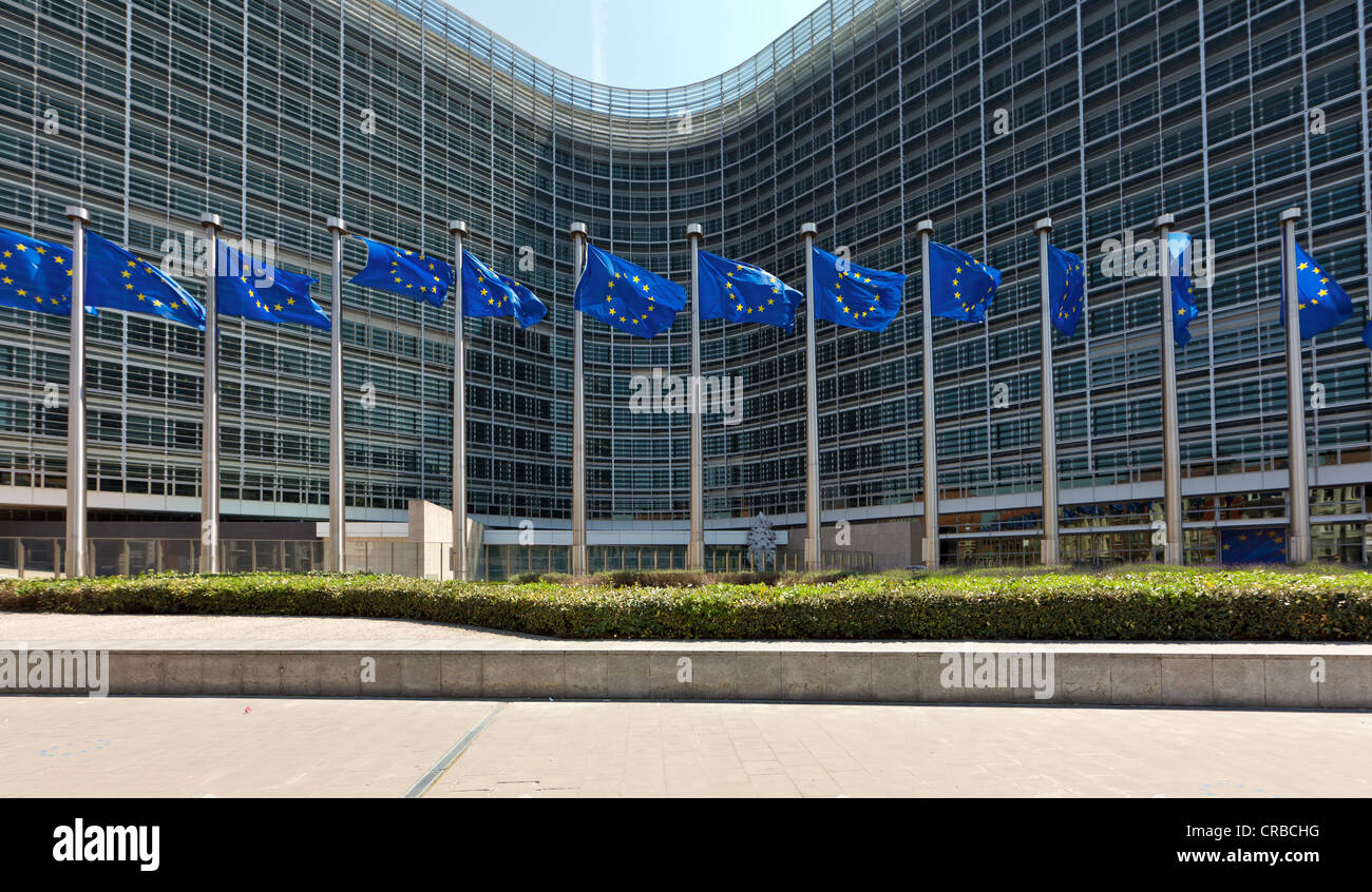 European Commission, the Berlaymont building, Brussels, Belgium, Europe, PublicGround Stock Photo