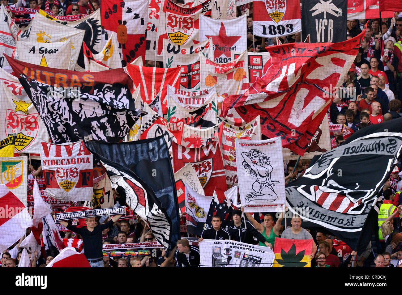 VfB Stuttgart fan curve, Mercedes-Benz Arena, Stuttgart, Baden