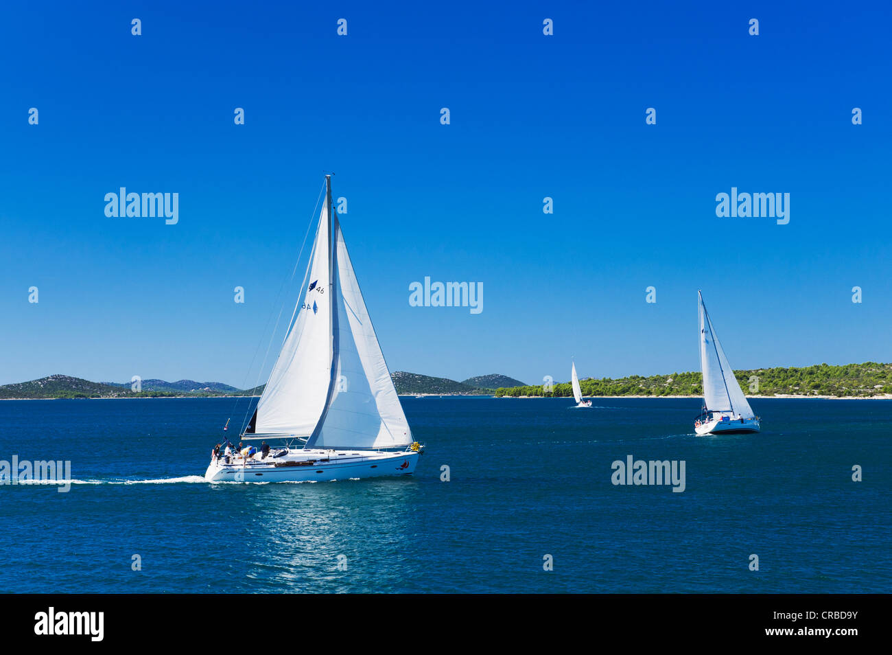 Sailing boats off murter island hires stock photography and images Alamy