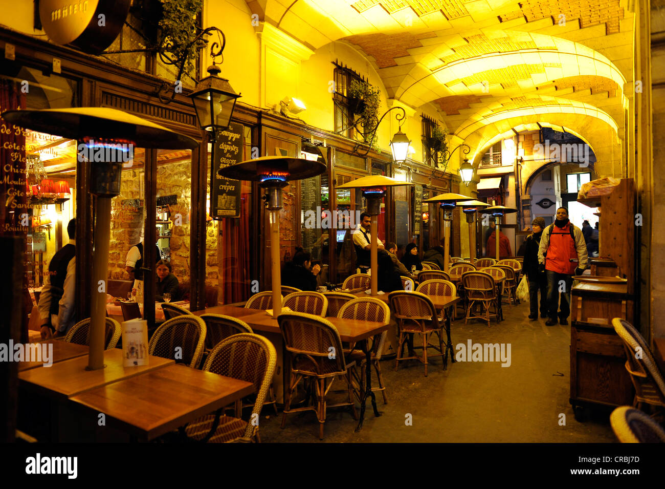 Cafe Chez Marianne, Place des Vosges, Le Marais or the Jewish quarter of Paris, St. Paul Village, Paris, France, Europe Stock Photo