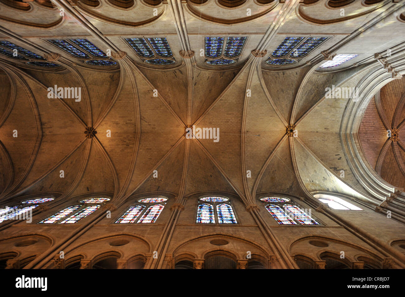 Interior Ceiling Structure Cathedral Of Notre Dame De Paris Ile