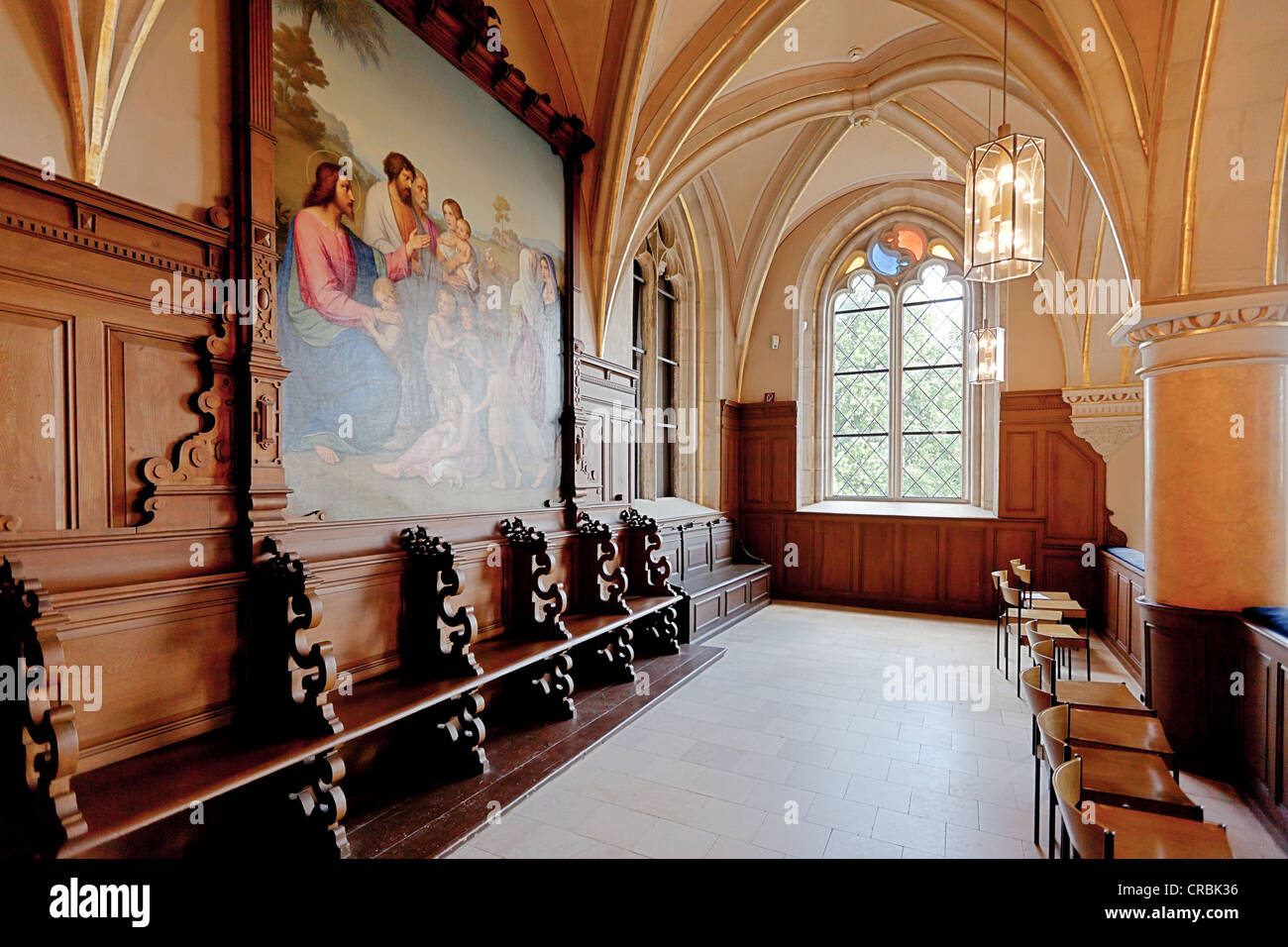 Chapel in the Schloss Callenberg palace, hunting lodge and summer residence  of the Dukes of Saxe-Coburg and Gotha, Coburg Stock Photo - Alamy