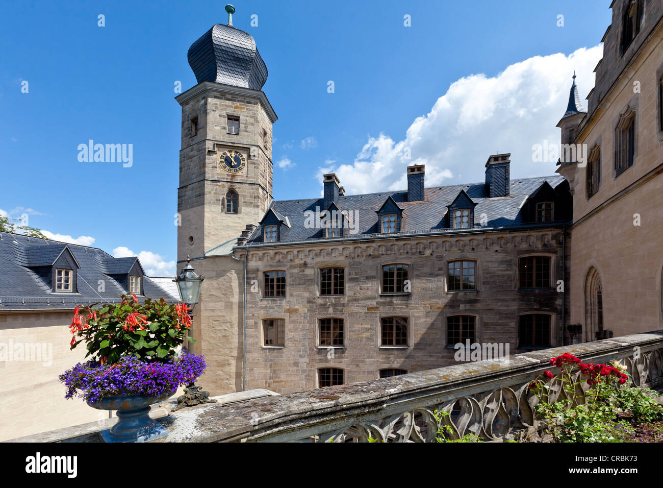 Schloss Callenberg palace, hunting lodge and summer residence of the Dukes of Saxe-Coburg and Gotha, Coburg, Upper Franconia Stock Photo