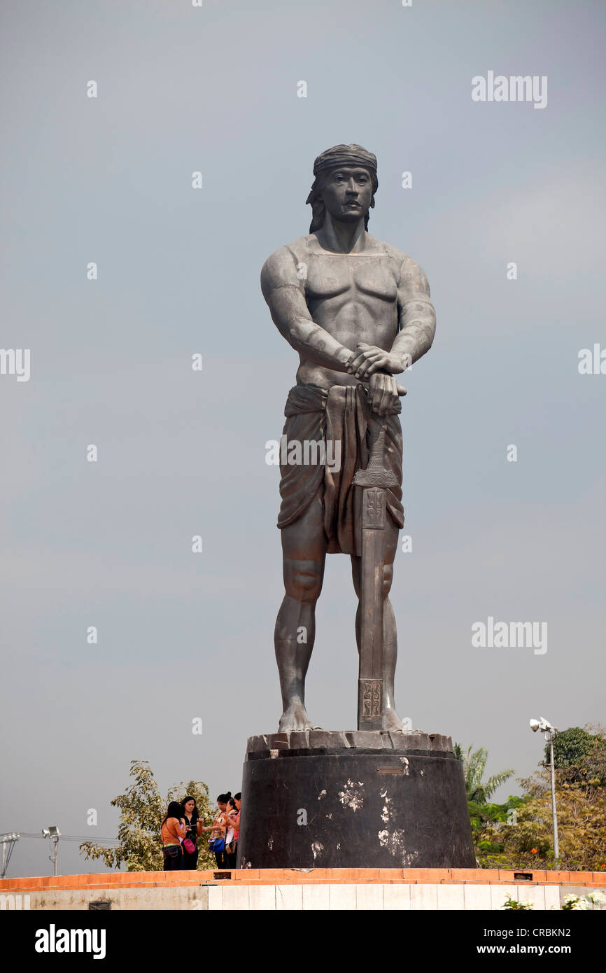 Lapu Lapu Monument, giant statue, in Rizal Park, Manila, Philippines, Asia Stock Photo