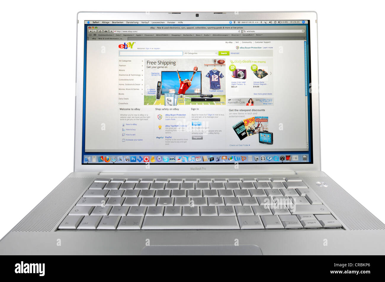 Ebay.com, online shopping, displayed on an Apple MacBook Pro Stock Photo